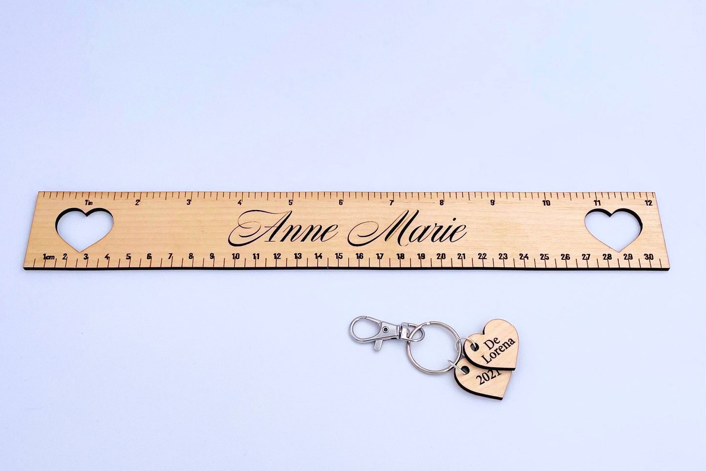 Cadeau de fin d'année - Règle personnalisée avec gravure