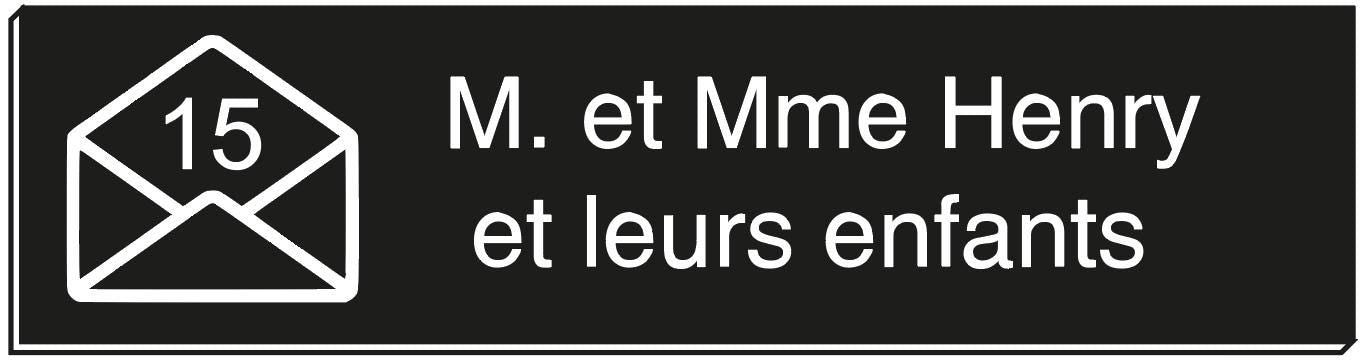 Plaque Boite Aux Lettres Adhésive à personnaliser au choix – Couleur et gravure au choix Plaque Gravée À Personnaliser